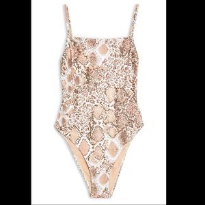 Snake Print One-Piece Swimsuit